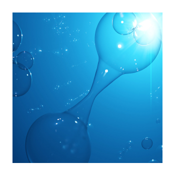 Illustration of hydrogen molecules