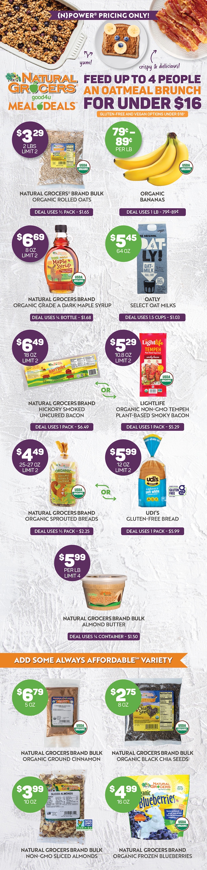 Oatmeal Brunch Meal Deal