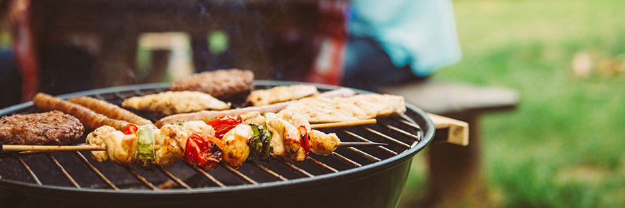 Meat on grill