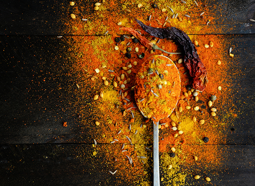 spoon with spices