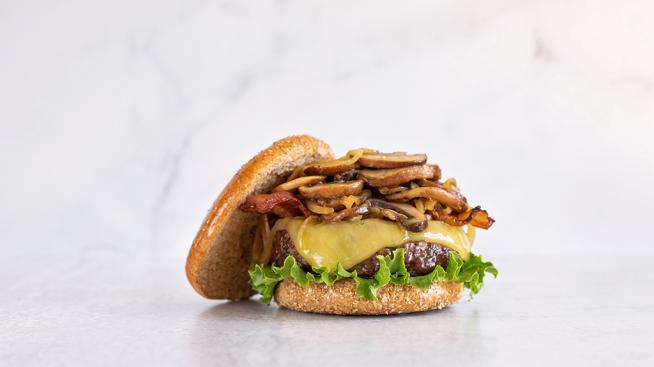 Mushroom Bacon Burger
